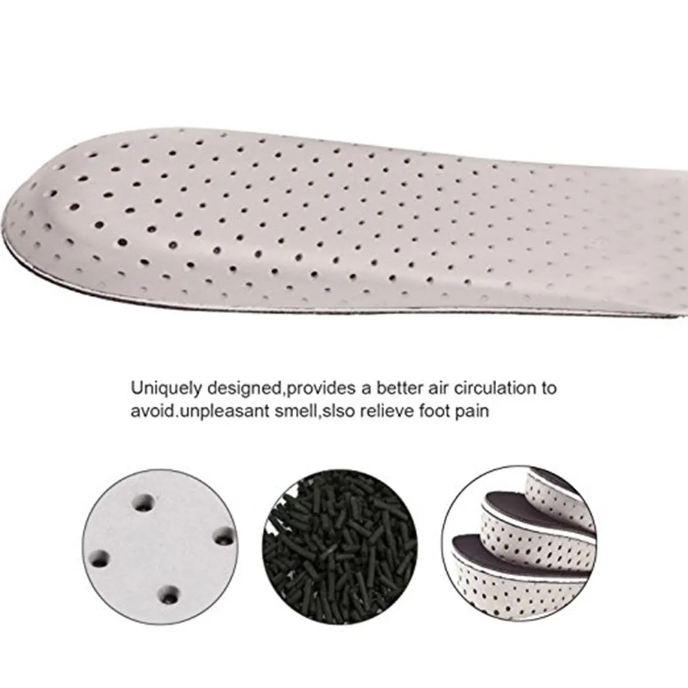 1 Pair High Quality Men Women Orthopedic Height Increase Insoles Massaging Invisible Half Silicone F