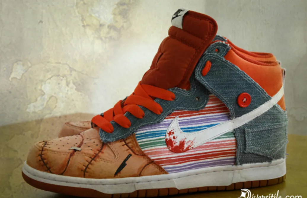 3 Pairs of White Nike Jordan 1 Mid's- Chucky Theme- Custom Order