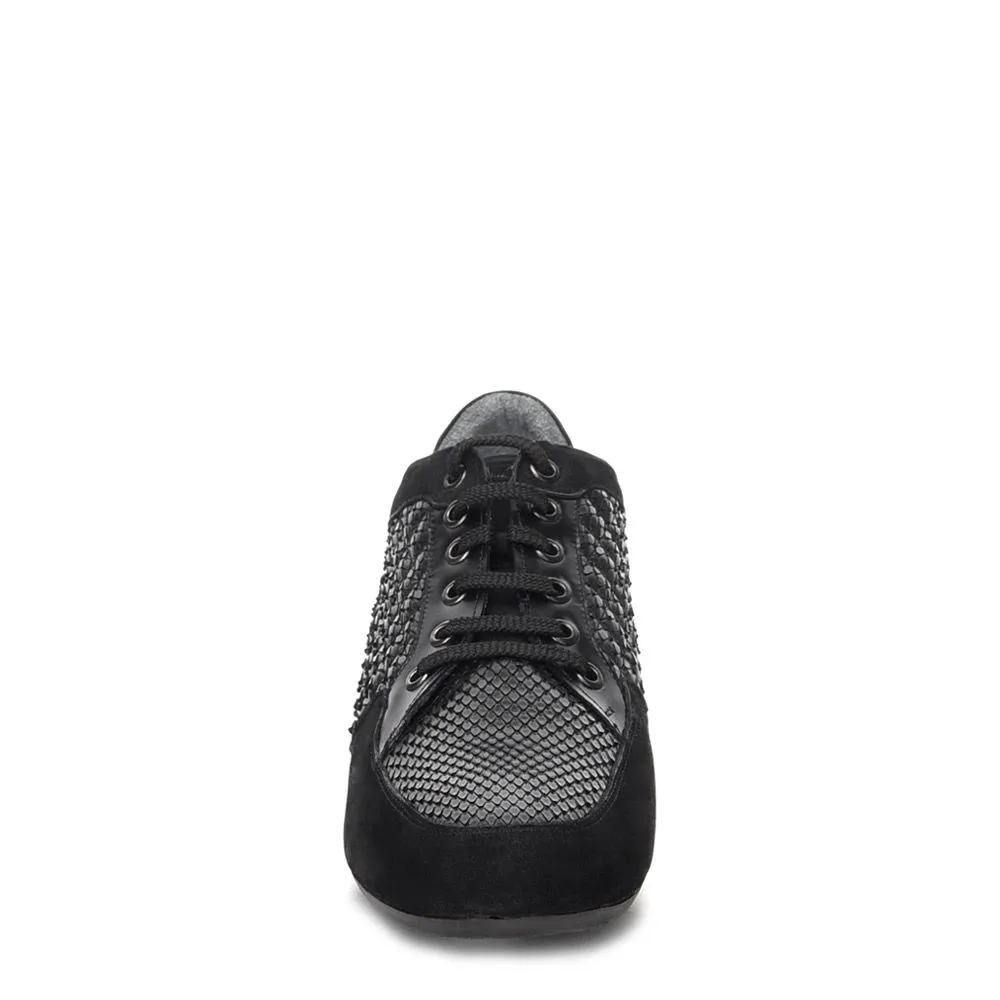 56KPMVL - Cuadra black casual fashion python quilted sneakers for men