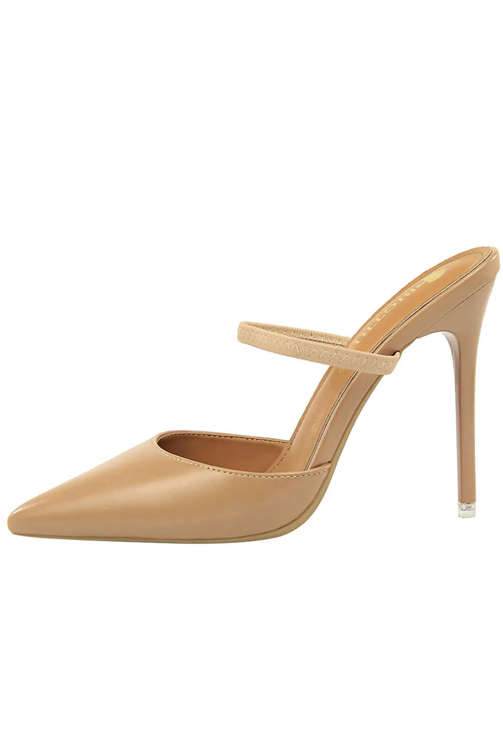 Apricot Stiletto Pointy Heels