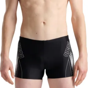 Arena Men's tight-fitting swimming pool shorts with print 005793510 black-white