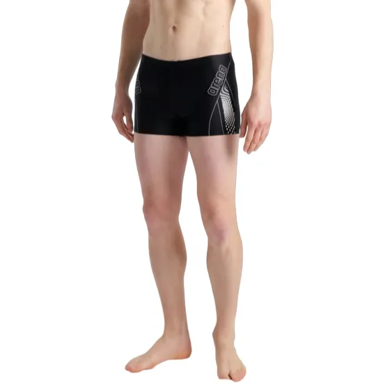 Arena Men's tight-fitting swimming pool shorts with print 005793510 black-white