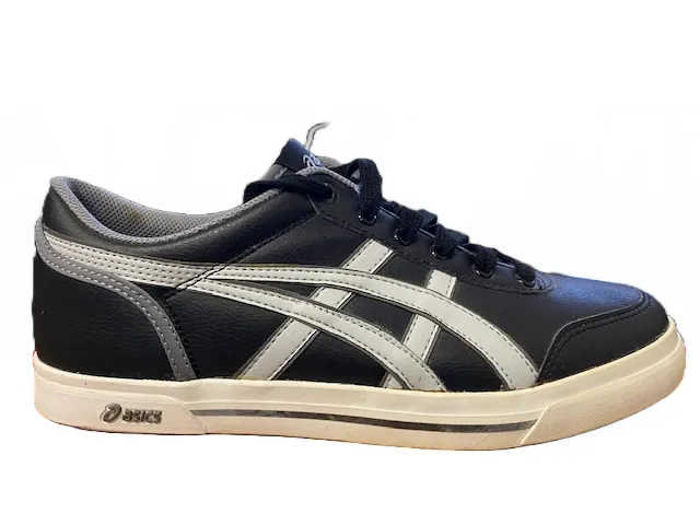 Asics men's leather sneakers AAron H107Y 9011 black-grey