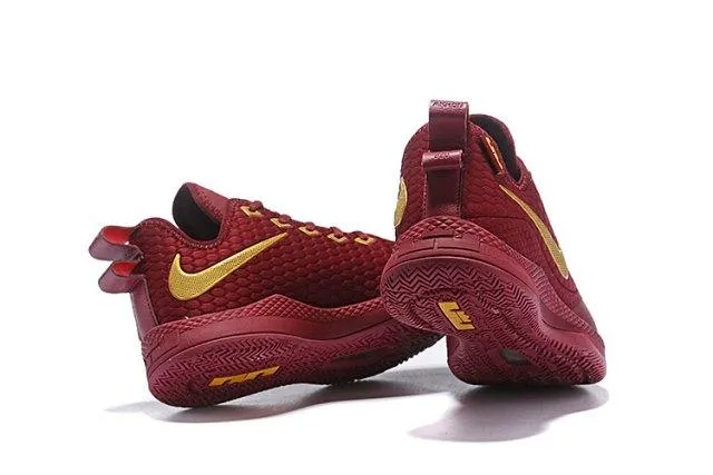 Attractive Lebron Witness 3 Burgundy Gold Sneaker