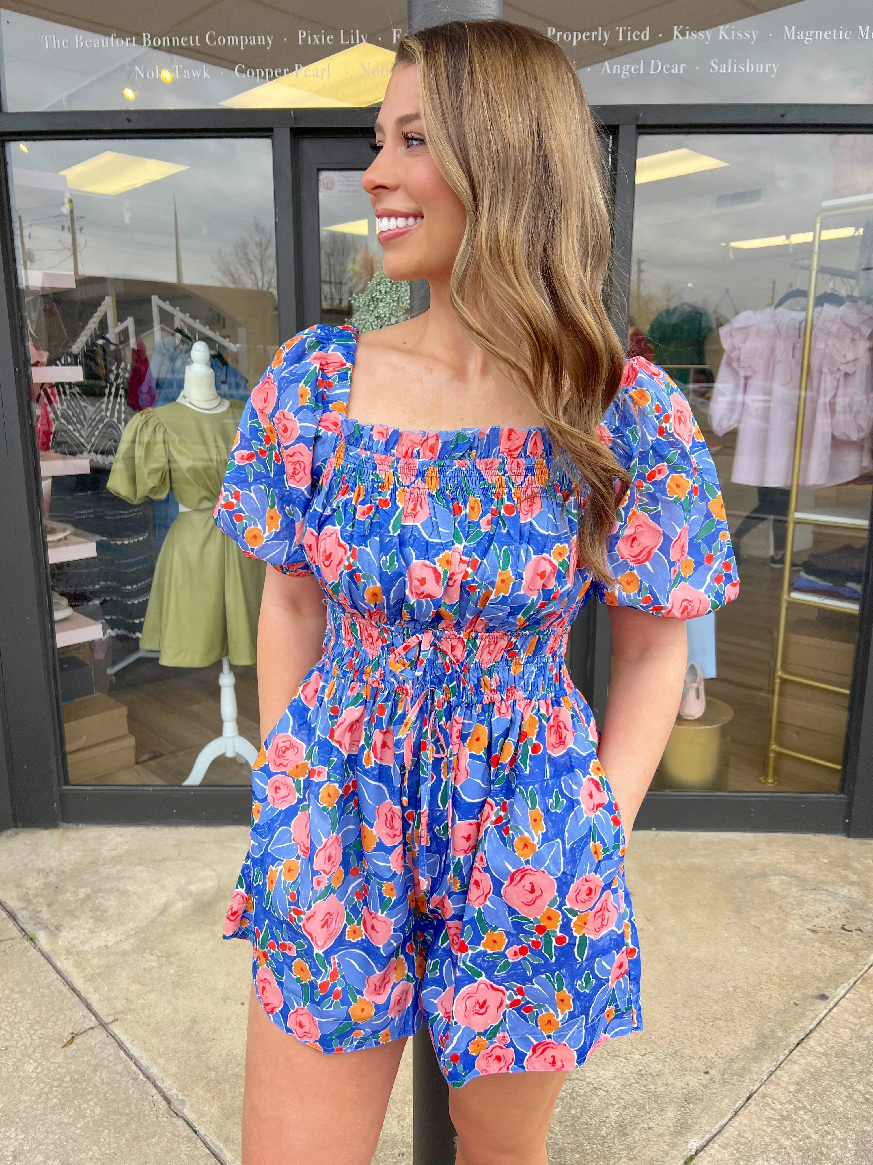 Azure Floral Romper