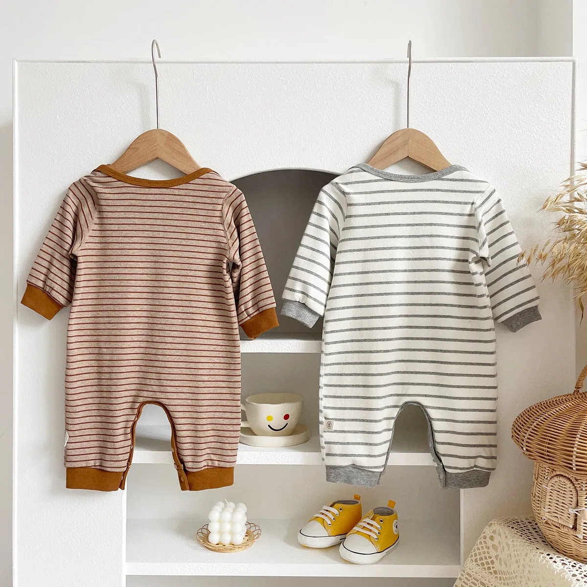 Baby Boys Striped Jumpsuits Wholesale 231019111