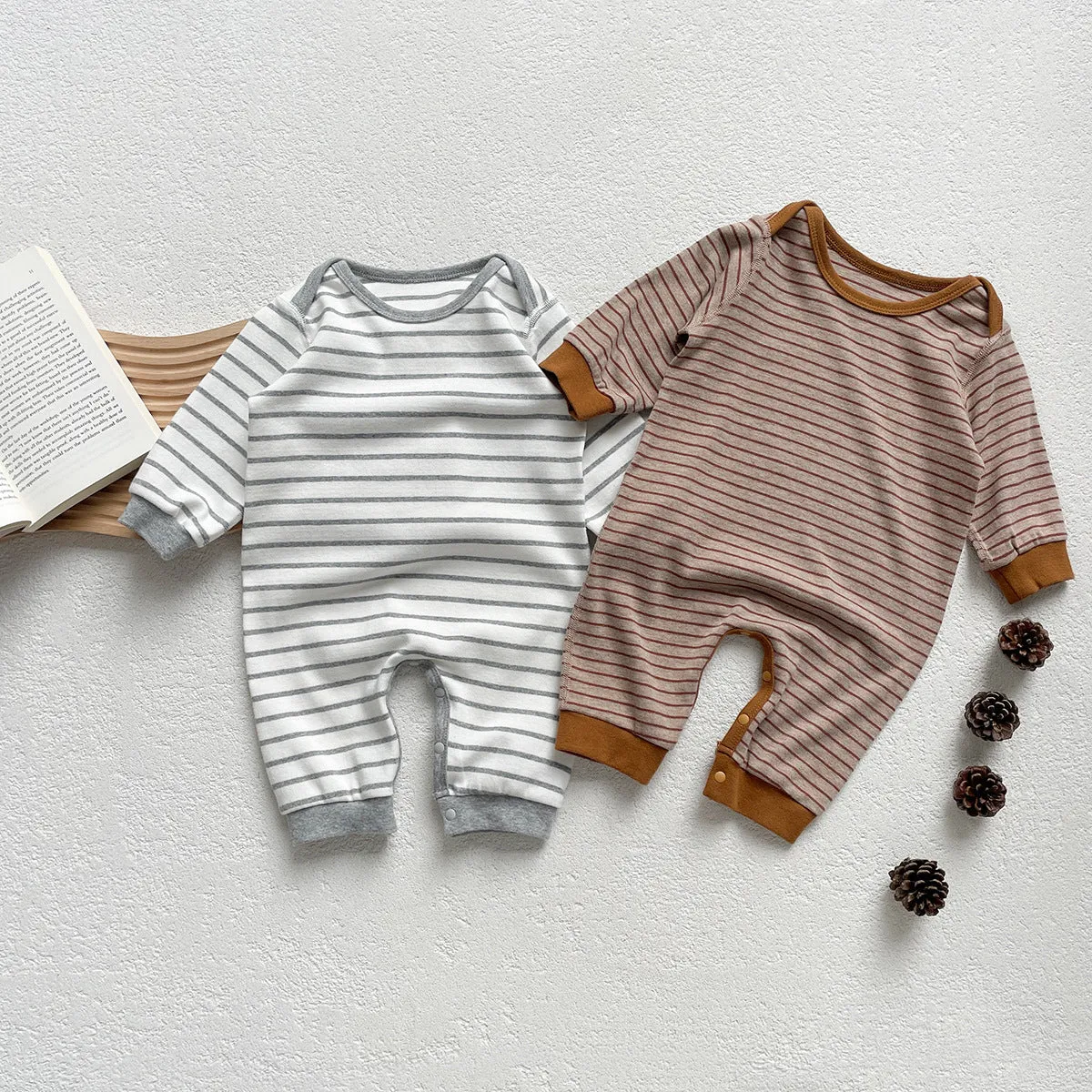 Baby Boys Striped Jumpsuits Wholesale 231019111