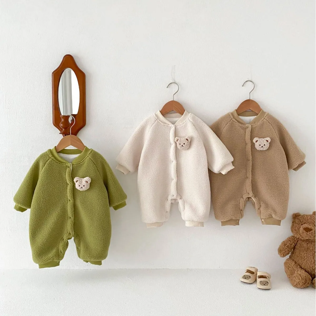 Baby Kid Girls Boys Solid Color Cartoon Jumpsuits Wholesale 231019208