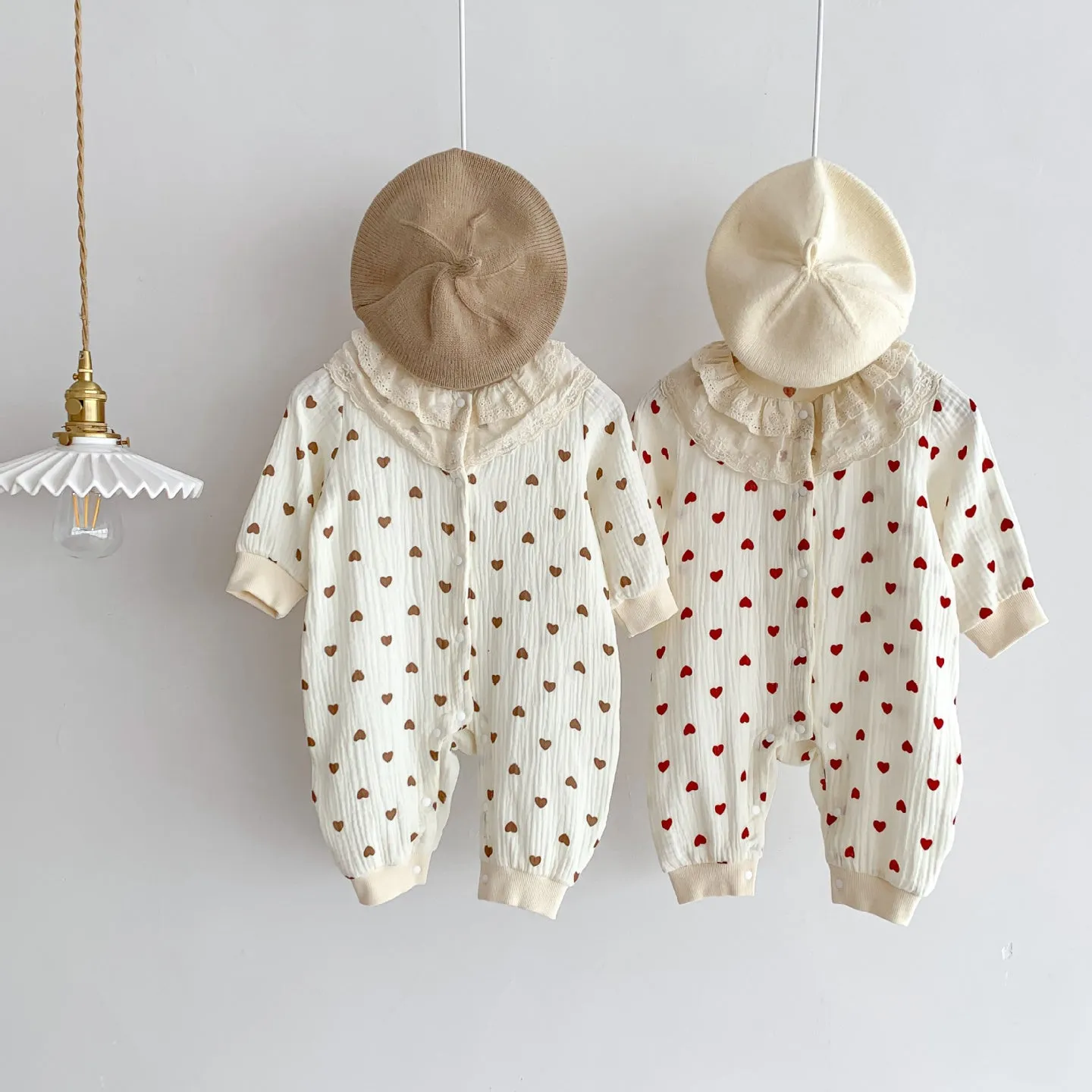 Baby Kid Girls Love heart Print Jumpsuits Wholesale 23101936