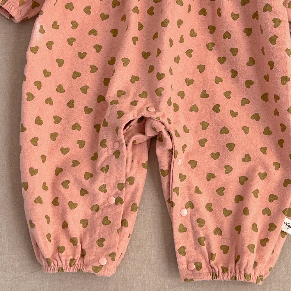 Baby Kid Girls Love heart Print Jumpsuits Wholesale 240111153