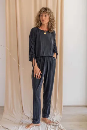 BATWING JUMPSUITS | SLATE BLACK