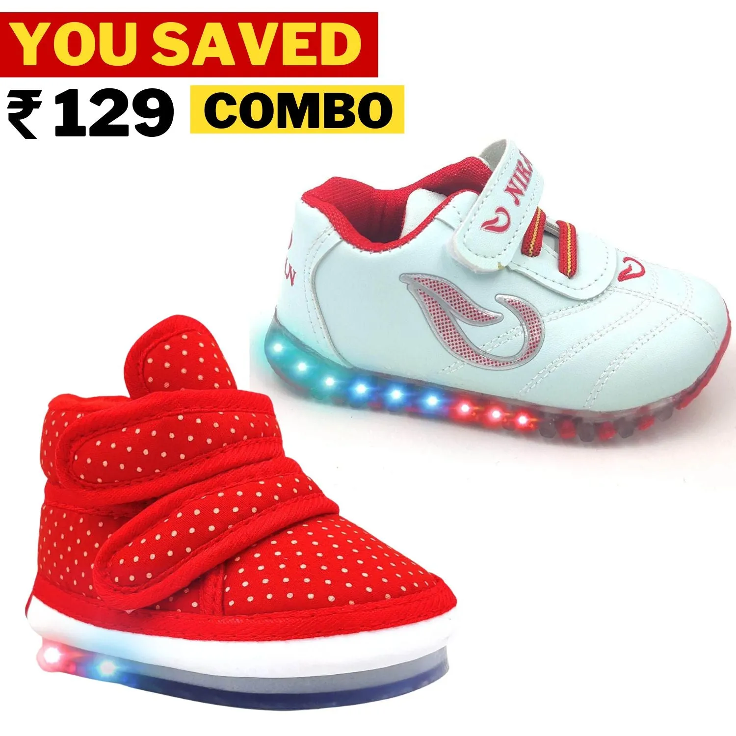 Best Combo of Urbanfeet's  LED Shoes (Qnty 2)