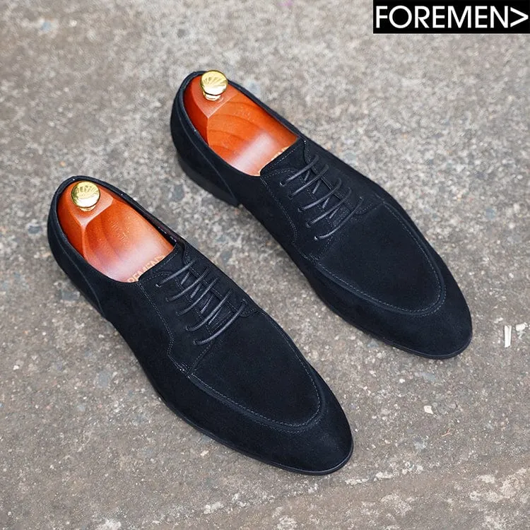 BROOKLYN | Black Suede Split Toe Derbies