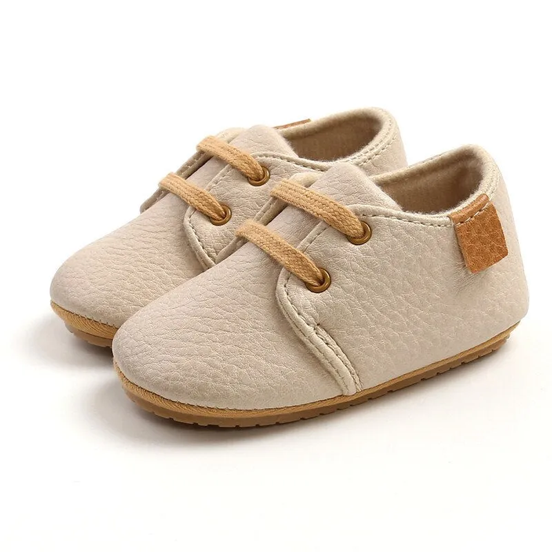 Charming Leather Baby Crib Shoes