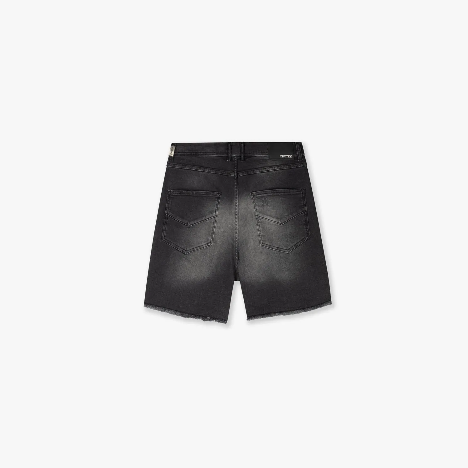 CROYEZ CH1 DISTRESSED DENIM SHORT - BLACK/BLUE SURF