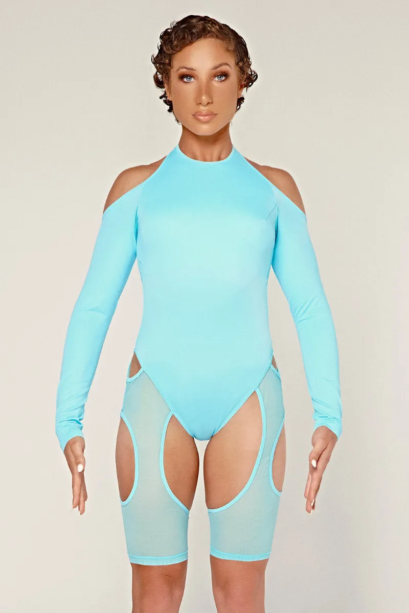 CXIX Dollhaus Mesh Bodysuit - Blue