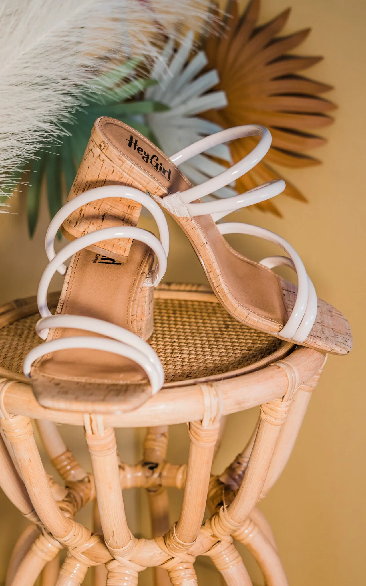 Dreamy Heeled Sandal in Ivory