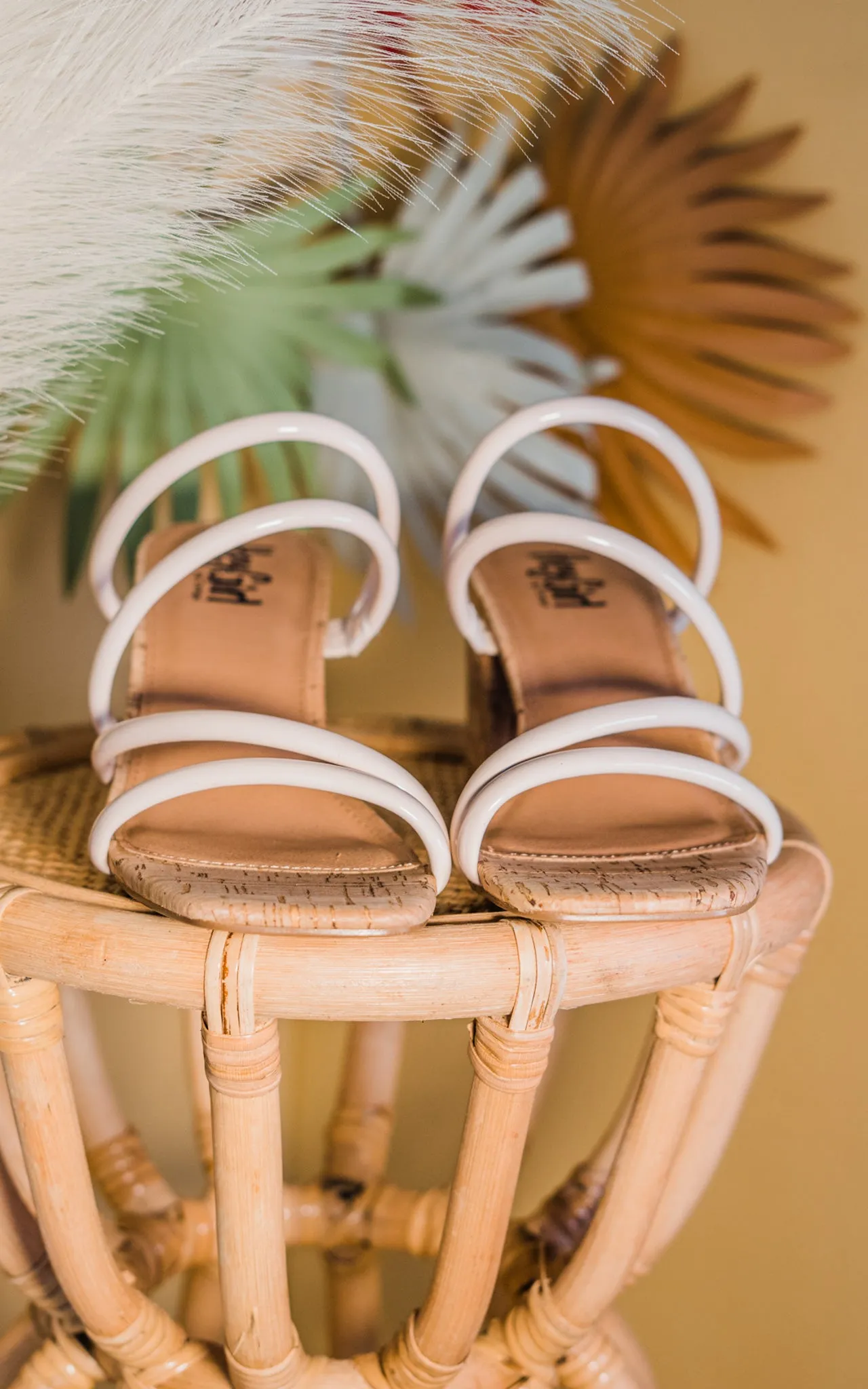 Dreamy Heeled Sandal in Ivory