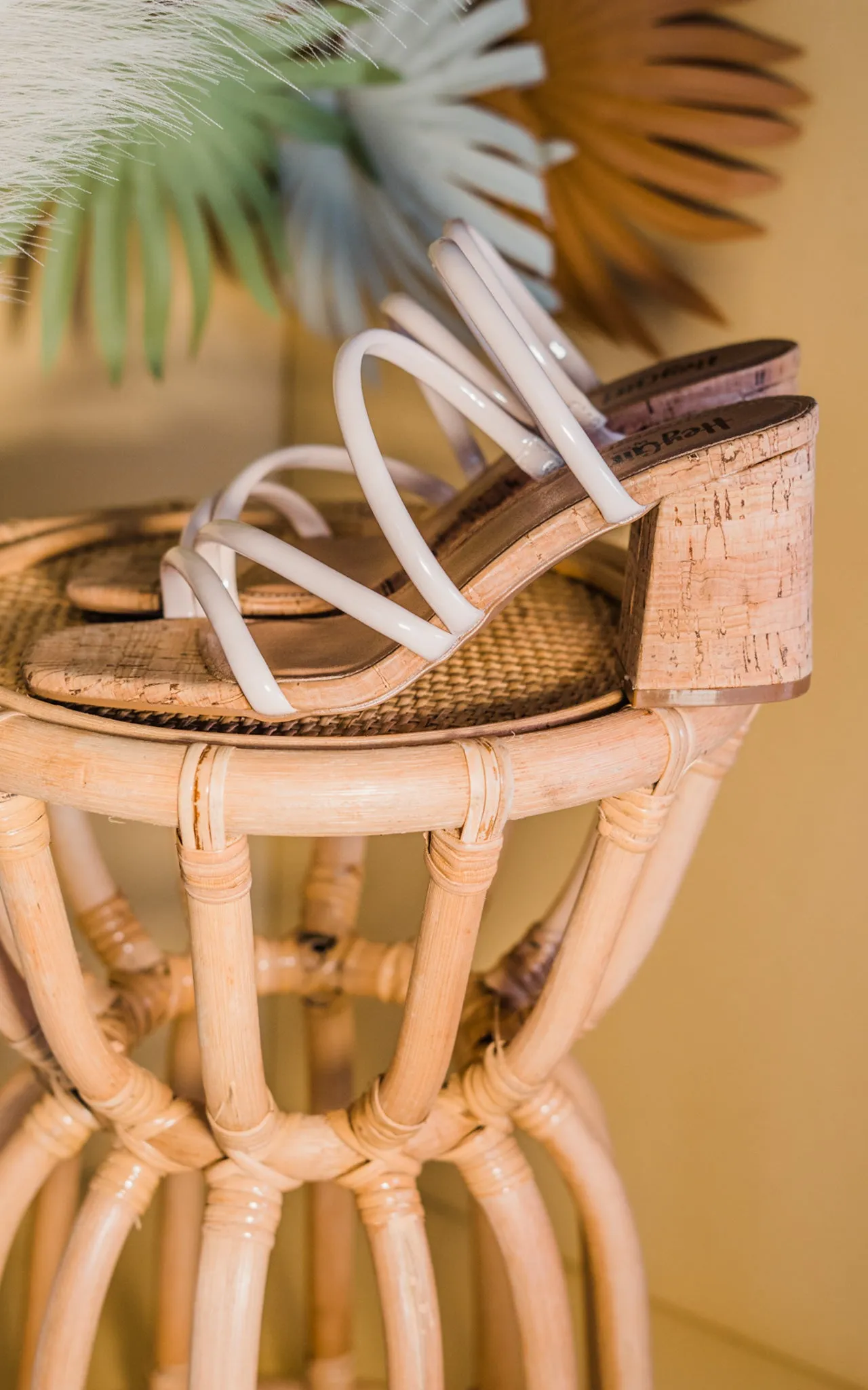 Dreamy Heeled Sandal in Ivory