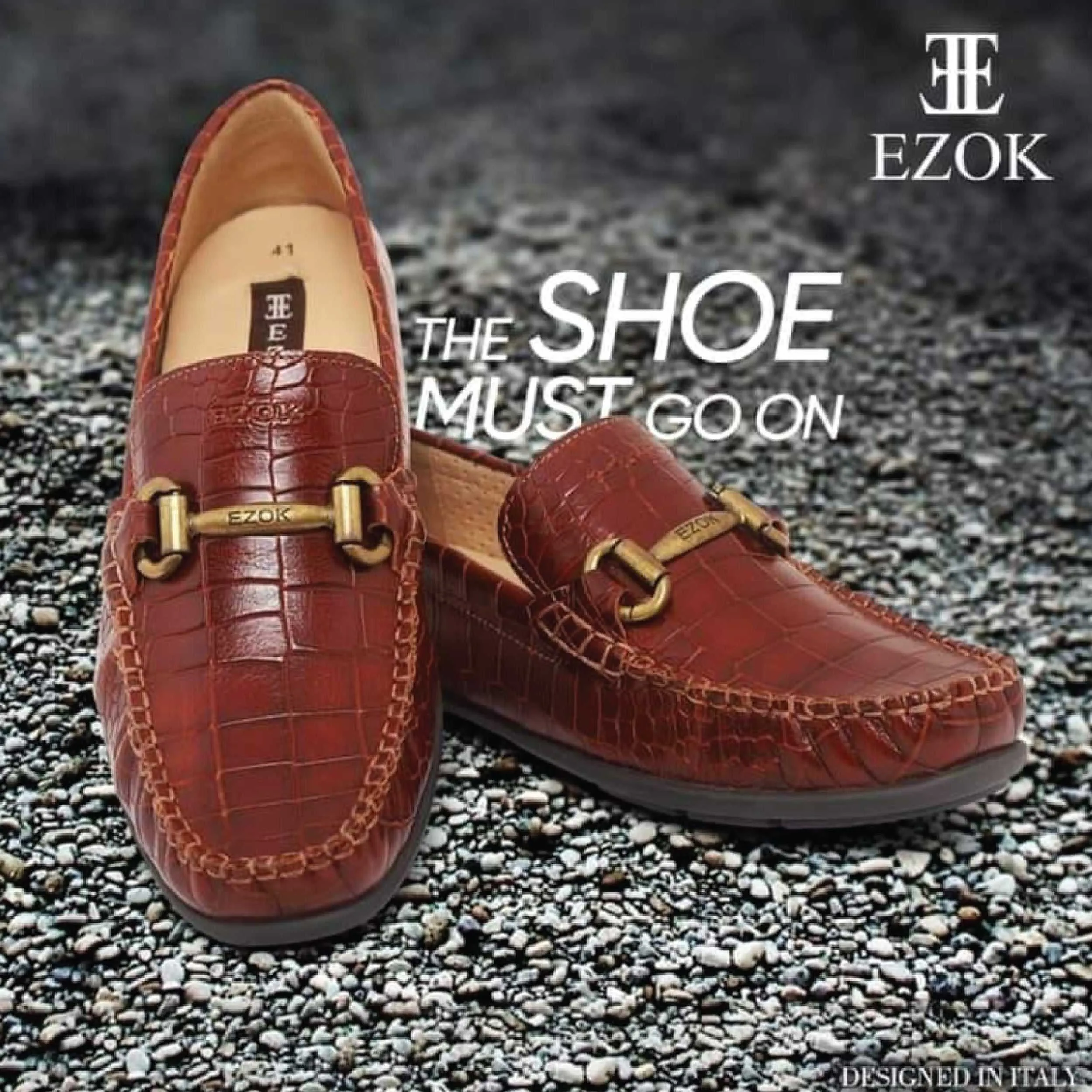 Ezok Men Brown Moccasin Driving Leather Carlo Loafers