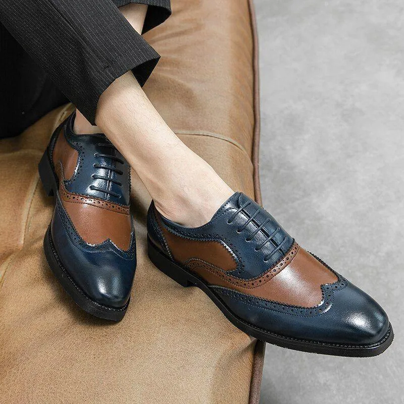 Formal Leather Derby Business Dress Men's Casual Shoes WX258