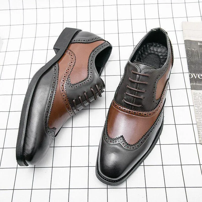 Formal Leather Derby Business Dress Men's Casual Shoes WX258