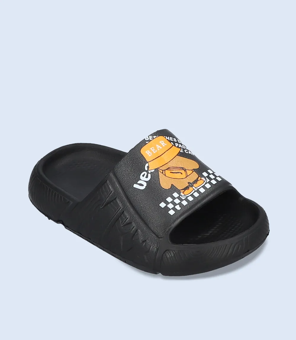 KB0055-BLACK-Boys Casual Slipper