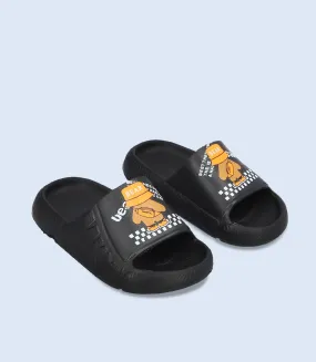 KB0055-BLACK-Boys Casual Slipper