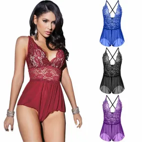 Ladies Sexy Nighty Lingerie Bodysuit Jumpsuit Nightwear