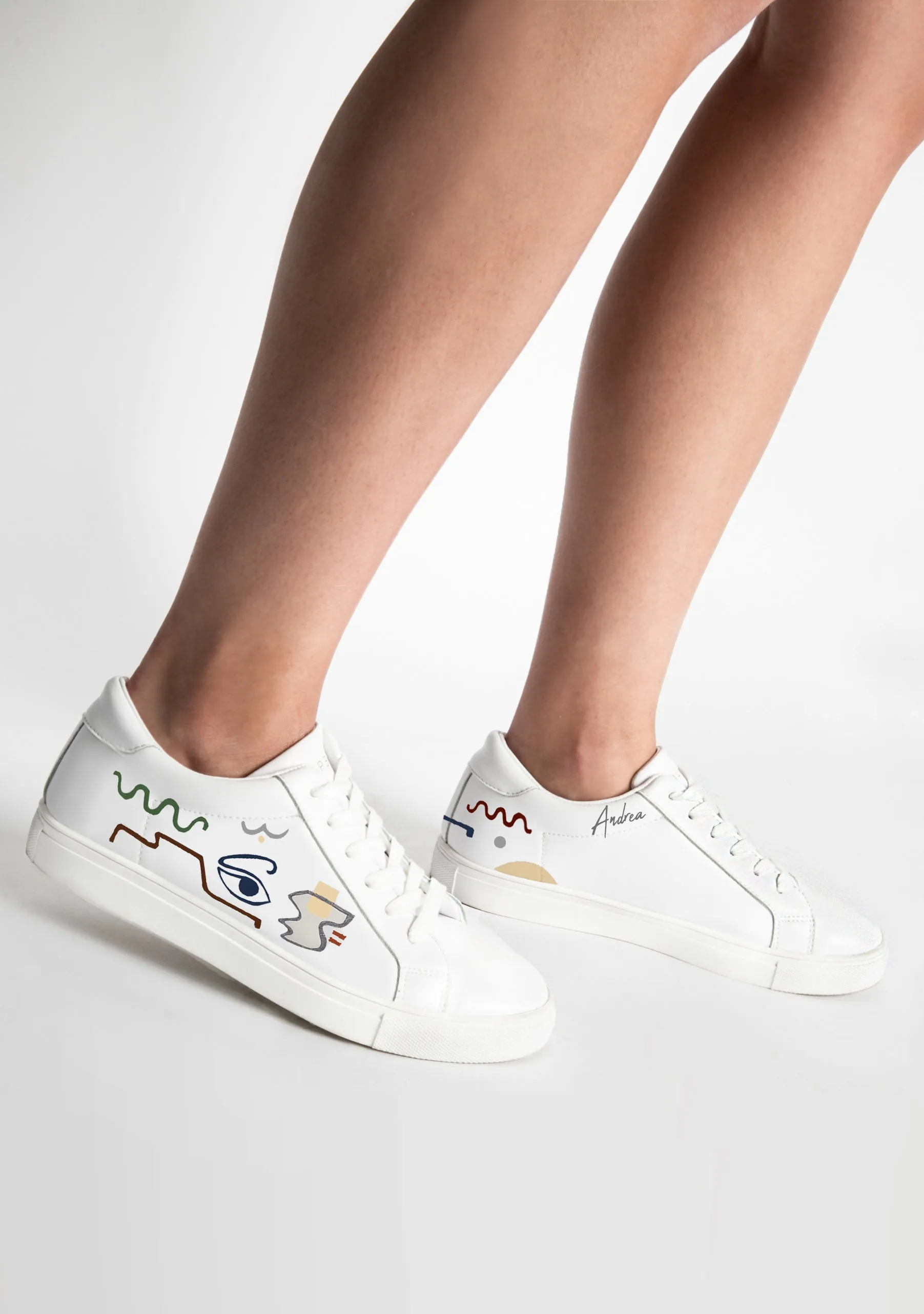 Linear Expressionism White Sneaker