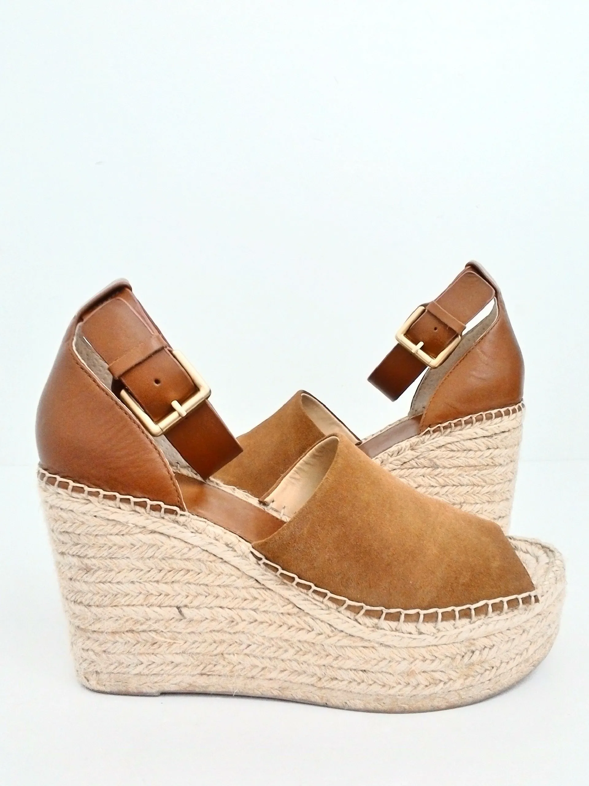 Marc Fisher Women's Adalyn Brown Suede Wedge Size 10 M