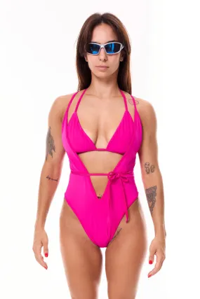 MD V-shape Bodysuit - Matte Pink