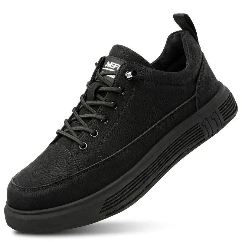 Men's Casual Shoes: JF864 Work Safety Leather Sneakers