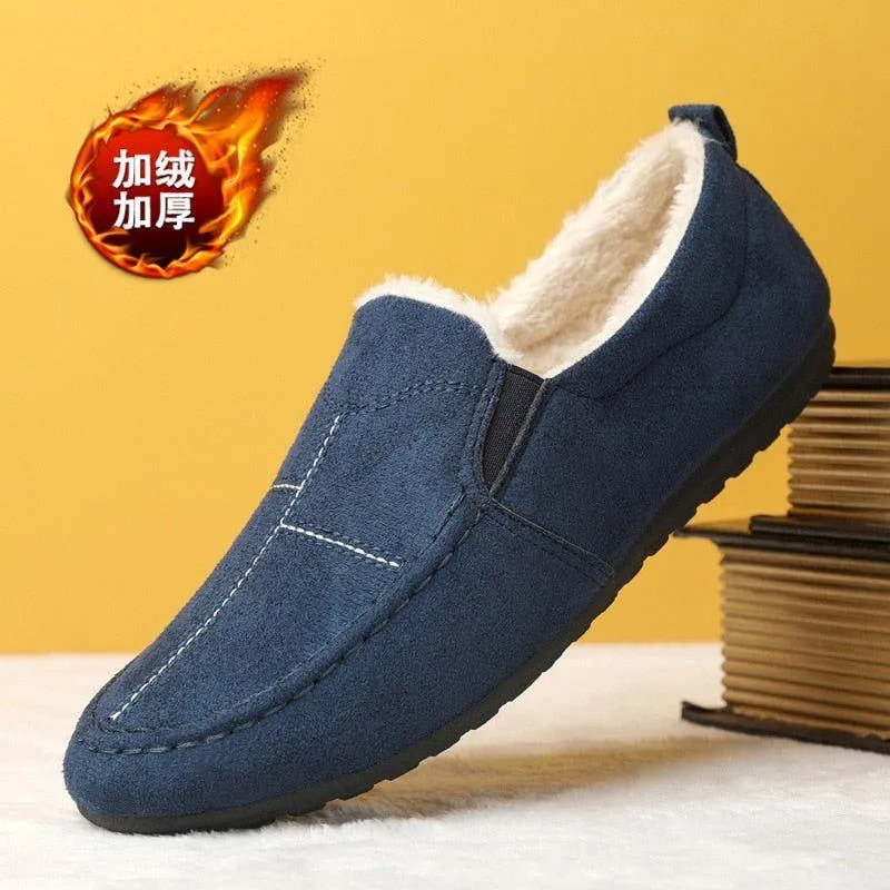 Men's Casual Shoes QA248 - Fashion Velvet Suede Leather Loafers