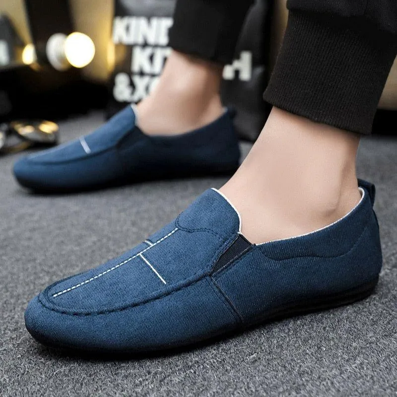 Men's Casual Shoes QA248 - Fashion Velvet Suede Leather Loafers