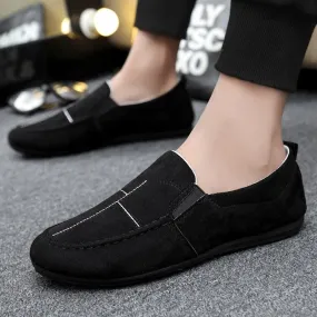 Men's Casual Shoes QA248 - Fashion Velvet Suede Leather Loafers