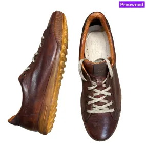 Men’s Ecco Street Premier Cleat-less Golf Shoe • Mahogany  Leather • Size 46