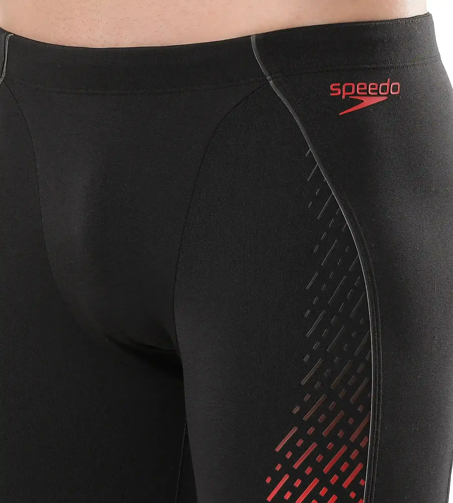 Men's Endurance Eco End  Mid Jammer - Black & Fed Red