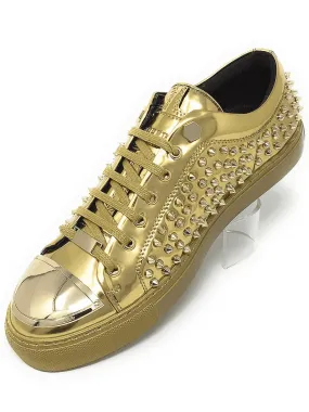 Men's Fashion Sneakers R. Spike Gold