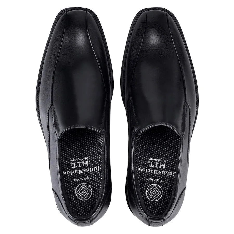 Mens Julius Marlow Notorize Black Leather Work Slip On Formal Dress Shoes