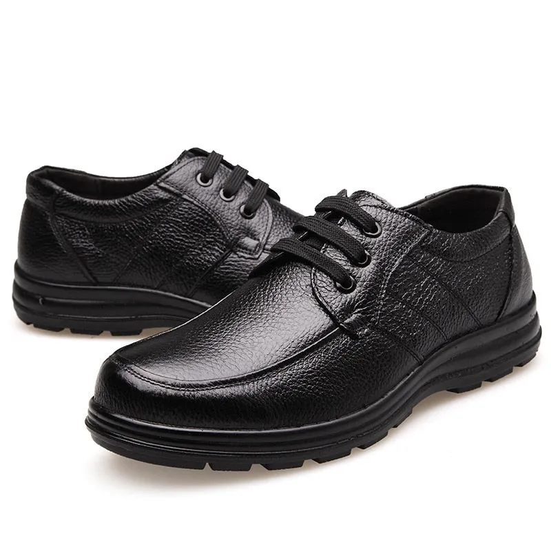 New High Quality Genuine Leather Men Flats Shoes