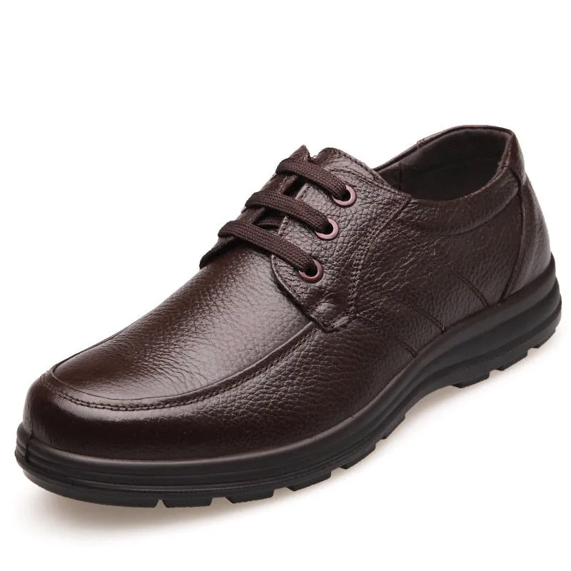 New High Quality Genuine Leather Men Flats Shoes