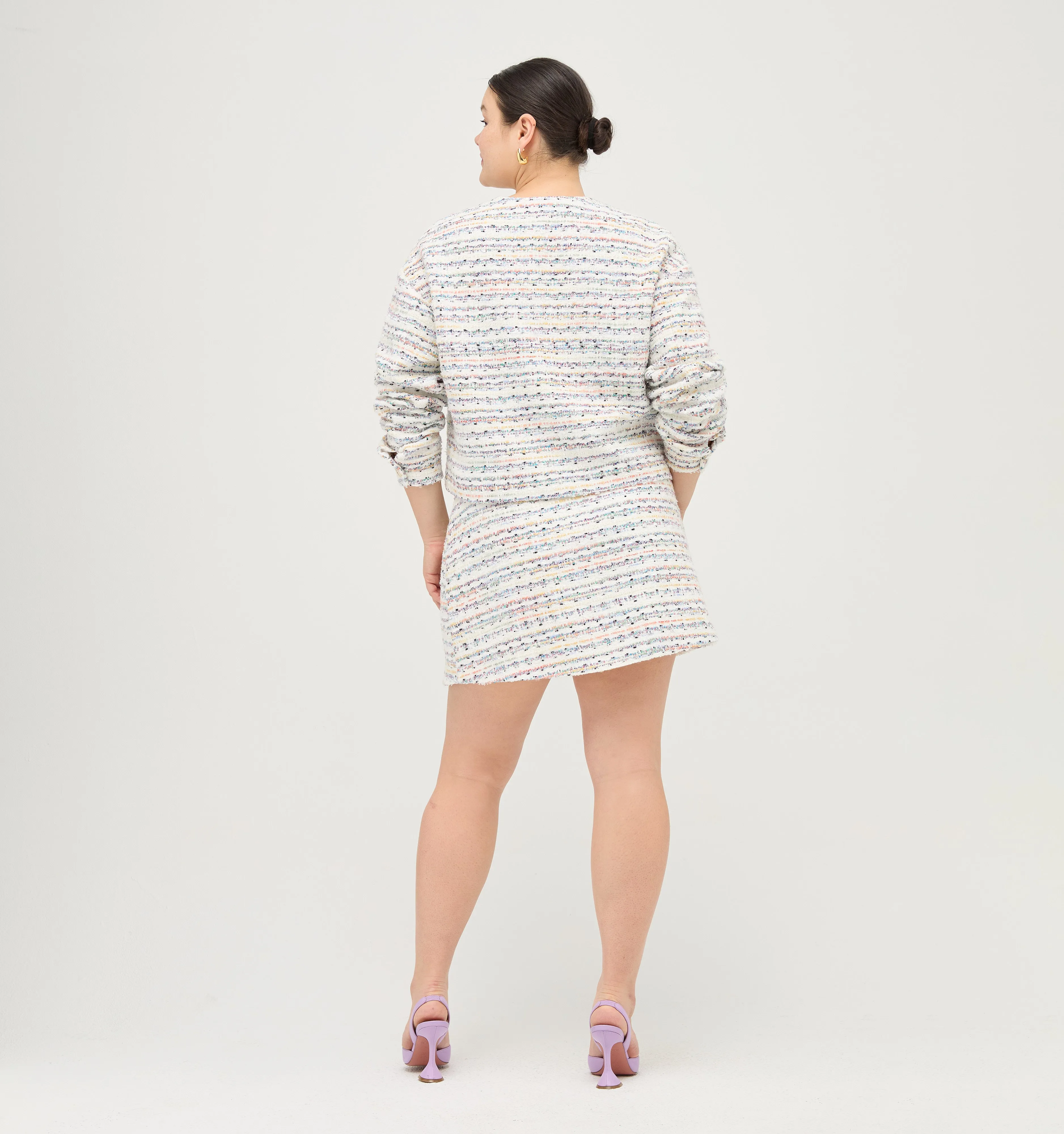 The Lola Skirt - Tweed in Tonal Multi