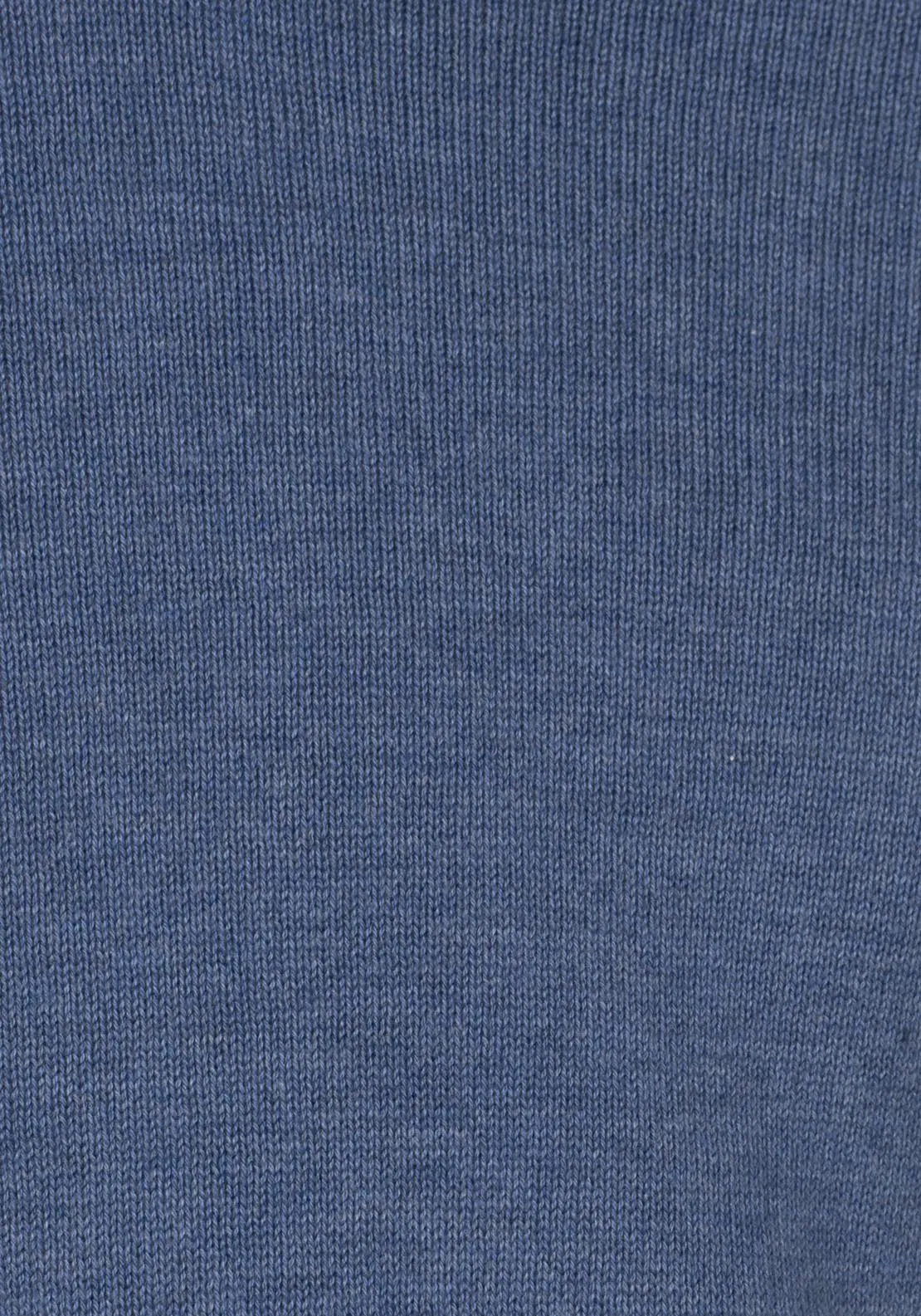 Plain Cotton V Neck Sweaters - Blue