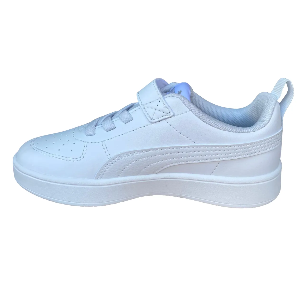 Puma boys' sneakers shoe with elastic and tear Rickie AC PS 385836-01 white-ice gray