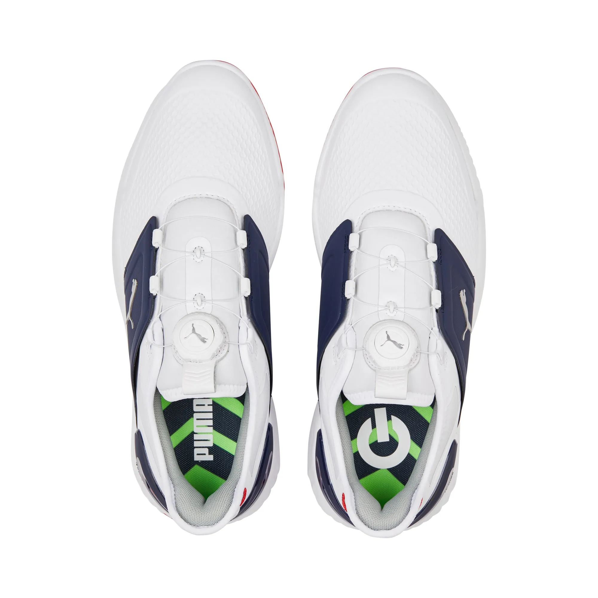 Puma Men's Ignite Elevate Disc Spikeless Golf Shoes - White/Navy