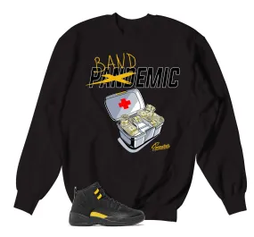 Retro 12 Black Taxi Sweater - Bandemic - Black