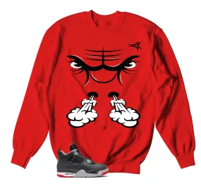 Retro 4 Bred Raging Face Sweater