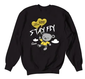 Retro 4 Lightning Sweater - Money Over Love - Black