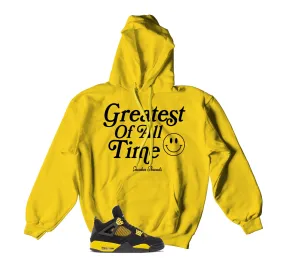 Retro 4 Yellow Thunder Hoody - Goat- Yellow